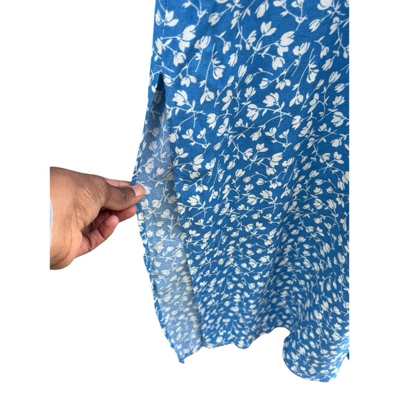 Reformation Lynda Blue Floral Print Midi Dress, Size 8 - Picture 5 of 14